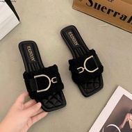 elle shoes fairy shoes Selipar wanita memakai seluar dalam 2025 gaya baru musim panas fesyen liar se