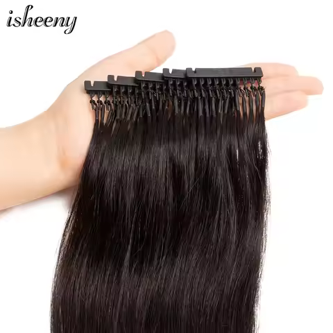 6D-1 Hair Extensions 50gram/10pcs Natural Black Color Real Virgin Human Hair Extension Easy Install