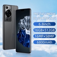 2024 Telefon Baharu 6.8 Inci HD Water Drop Telefon Pintar 5G 16GB+512GB Menyokong Dual SIM Kad HD Kamera Telefon Mudah A