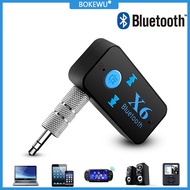 BOKEWU X6 Adapter Bluetooth Receiver Auto Car Bluetooth Aux Kit Support TF Card A2DP Audio Stereo Bl