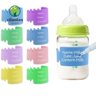 ZILUOLAN Baby Bottle Labels, Silicone Daycare Name Labels, Universal Anti-Slip Reusable Waterproof M