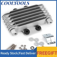 Cooltools 6 Row Oil Cooler Engine Silver Motorcycle Universal