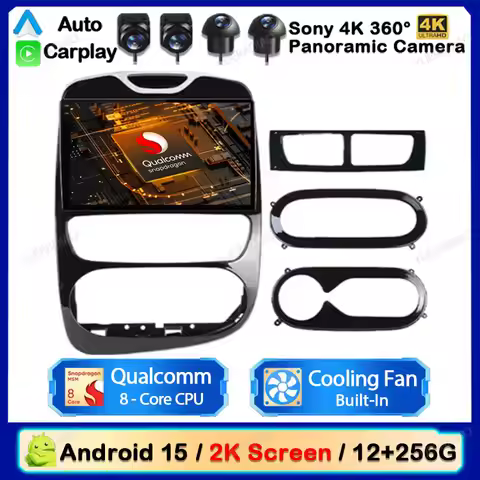 Android 15 Car Radio For Renault Clio 4 BH98 KH98 2012 - 2016 Qualcomm Multimedia Video Player Wirel