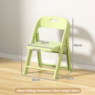 Plastic folding chair back portable small thickened childrens kindergarten chair cartoon folding sto