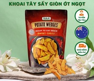 Khoai Tây Sấy Ít Béo Vị Ớt Ngọt 100g DJ&A - Thích hợp ăn chay - Sweet Chilli Potato Wedges - Giảm Câ
