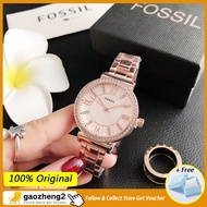 [ชุดของขวัญ][100% Original] Gaozheng2 2021ใหม่ FOSSIL Top ยี่ห้อผู้หญิงนาฬิกากันน้ำยี่ห้อ Luxury Gold นาฬิกาผู้หญิงแฟชั่นส่องสว่างสแตนเลสสำหรับสุภาพสตรีนาฬิกาข้อมือ
