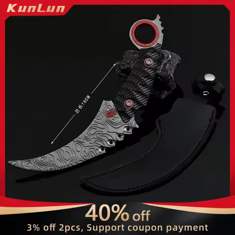 18cm Last Quarter Claw Knife Metal Model with Holster Game Arena Breakout: Infinite Karambit Militer