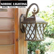 Set With LED Bulb Antique Outdoor Wall Light Nordic Lighting Weather Proof Outdoor Wall Lamp Lampu D