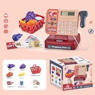 Cashier Machine Toys Pretend Play Set Supermarket Cash Register Casher Mainan Budak Perempuan Lelaki