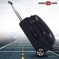 QM🥤Swiss Army Knife Single-Directional Wheel Luggage Oxford Cloth Oversized Wheel Trolley Case Directional Wheel Canvas