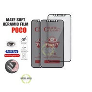 LAYAR Matte Spy Anti-Shatter poco C3/C31/C40/C50/C55/F1/F2/F2 Pro/F3/F3 GT/F4/F4 GT Full Screen