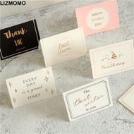 LIZMOMO Mini Greeting Card Best Wishes Wedding Wishing Card Valentine's Day Creative