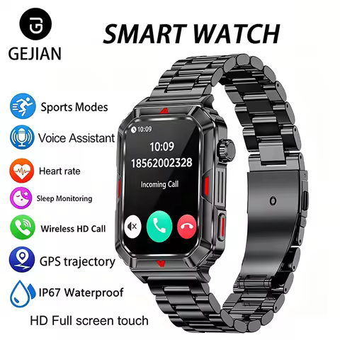 GEJIAN Health Smart Watch 1.57 "Bluetooth Call with Heart Rate Health Monitoring IP67 Waterproof Sma