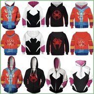 DC2 Spider-Man Across the Spider-Verse Hoodie Miles Morales Gwen Stacy Cosplay Hooded Sweatshirt Hal
