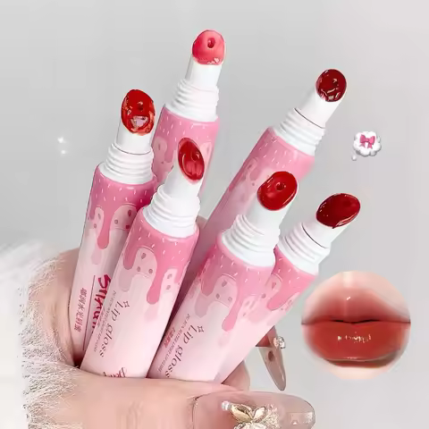Rose Tea Jelly Lip Gloss Moisturizing Water Light Glass Lip Makeup Peach Juice Hydrating Lipstick La