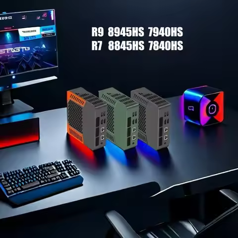 AMD Ryzen 9 8945HS 7940HS R7 8745HS Fan Mini PC Windows11 64G DDR5 1TB NVME Wifi6E BT5.3 Pocket Comp