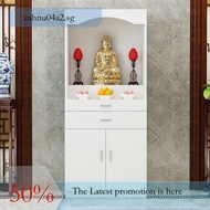 Altar Counter Buddhist Altar Shrine Guanyin Table Buddha Statue Table Home With Door Buddhist Cabine
