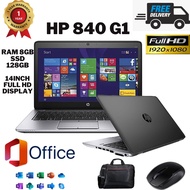 HP Elitebook 840 G1/14" INCH SCREEN/FULL HD/8GB RAM/128GB SSD/256GB SSD/512GB SSD/WARRENTY 1YEAR