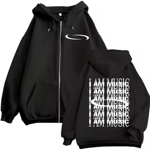Playboi Carti I Am Music Logo Zipper Hoodie Opium Ken Carson Narcissist Tour Rap Zip Up Sweatshirts