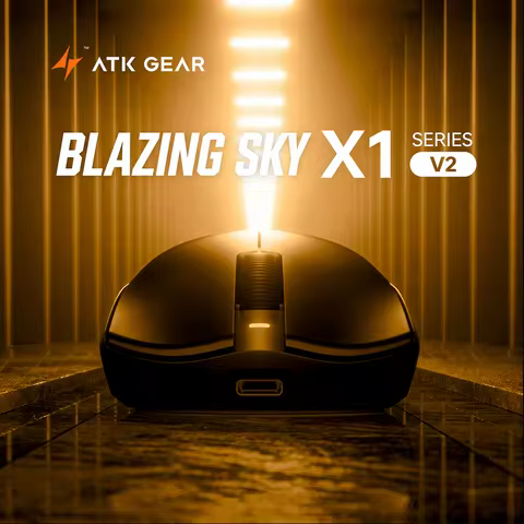 ATK X1 V2 Ultimate 2.0 Mouse Wireless Paw3950 Utrla 54g Lightweight 750ips 0.163ms Low Latency 650ip