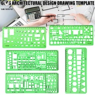 6 Pcs Architect Multi Purpose Drawing Template Set House Plan Interior Design and Furniture Drafting