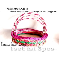 Cross-Color Parcel contains 3 pieces || Rattan parcel Fruit Packaging Gift