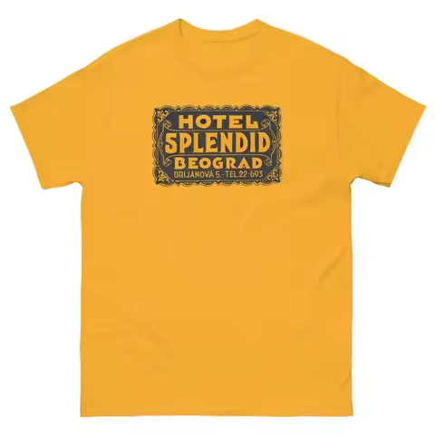 Hotel Splendid Beogad Travel Retro T Shirt Vintage Souvenir Cotton