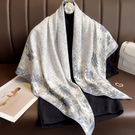 "Okky" Scarf 90 x 90 Texturized Silk Imitation Material, Luxury Scarf