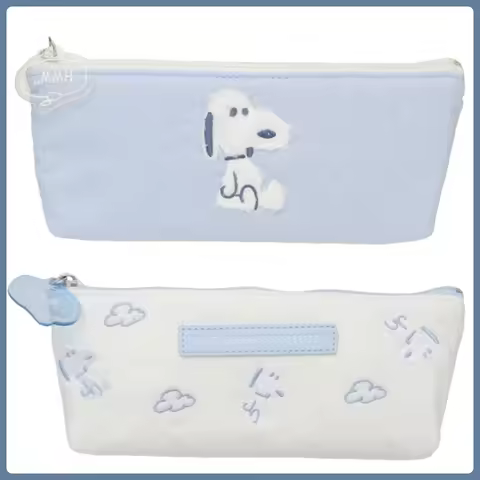 Kawaii Snoopy Pencil Case Cartoon Large Capacity Pencil Storage Bag Student Stationery Organizer Pou