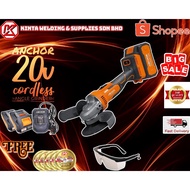 🔥Ready Stock 🔥ANCHOR 20v CORDLESS GRINDER ANGLE GRINDER BRUSHLESS - MODEL DCA 1