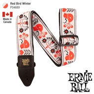 ERNIE BALL® P04689 Red Bird Winter Jacquard Strap สายสะพายกีตาร์ 3in1 ลวดลายศิลปะ สำหรับกีตาร์โปร่ง/