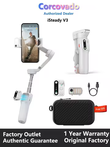 Hohem#iSteady V3#Gimbal Stabilizer for Smartphone 3-Axis Phone Gimbal selfie stick w Magnetic AI Tra