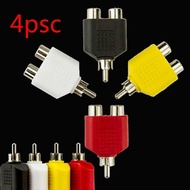 4x RCA Y Splitter AV Audio Video Plug Converter 1-Male to 2-Female Cable Adapter