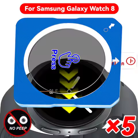 Easy Install for Galaxy Watch 8 Ultra 2025 Classic 46mm 44mm Privacy Glass Film 9H Bubble Free Full 