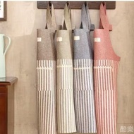 ⭐️Next Day Delivery⭐️Japanese-Style Cotton Linen Apron Cotton Linen Striped Apron Breathable Cotton 