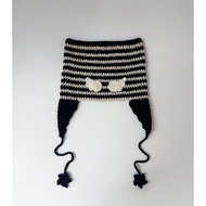 HANDMADE WINGS STAR BEANIE CAT HAT/STAR EARFLAP/STAR CAT HAT/CAT HAT BEANIE/ CUTE HAT VIRAL/ FASHION