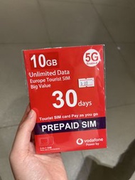 Vodafone 歐洲旅遊 SIM 卡 10GB