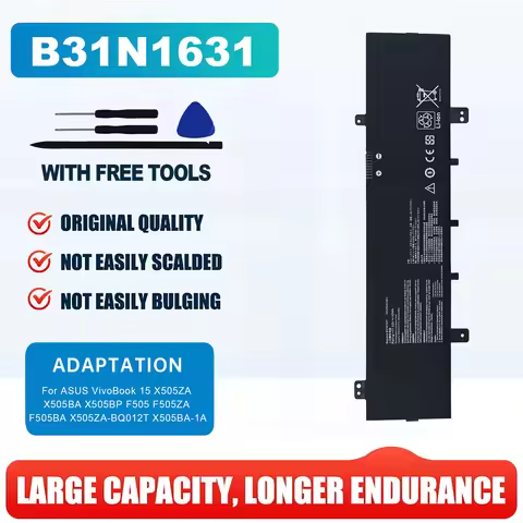 New B31N1631 Laptop Battery For ASUS VivoBook X505ZA X505BA X505BP F505 F505ZA F505BA K505B A505Z X5