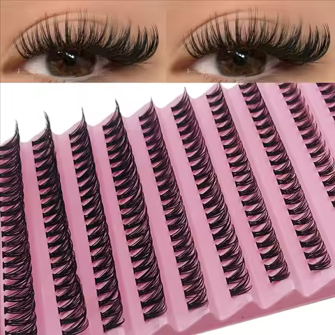 MJ Individual Lashes 8-16mm 200pcs Cluster Lashes Natural Look Mixed Tray DIY Eyelash Extension Volu