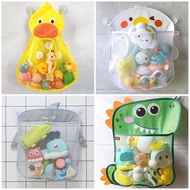 [Week Deal] Baby Shower Toy Cute Duck Frog Net Toy Storage Bag Strong Suction Cup Baby Shower Game B