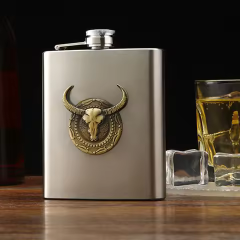 Stainless Steel Portable Coffee Flask Travel Bottle Liquor Hip Flask Insulated Drinking Flask Whiske