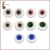[kokiya] 8mm Glass Oblate Eyeballs Eyes for BJD Doll Accs DIY Supplies Light Gray