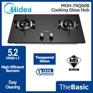 MIDEA 10.4kW 2 Burners Tempered Glass Built-in Gas Hob ( MGH-76Q60B / MGH76Q60B )