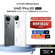 vivo V40 Pro 5G ZEISS Multifocal Portrait, MTKD9200+, IP68+IP69, 5500mAh+80W, AI Aura Light, AI Eras