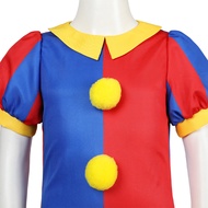 Ready Stock Nado Magic Number Circus cos Clothing Pamny Children's Jumpsuit Pomn Clown D067-KID Chil