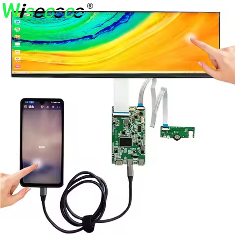 Wisecoco 14.5 Inch Stretched Bar LCD Display IPS 2560x720 2K Long Strip LCD Panel Capacitive Touchsc