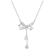 สร้อยคอรูปผีเสื้อ CTS S925 สำหรับผู้หญิง ดีไซน์หรูหราไม่ซ้ำใคร จี้สไตล์ Ins CHOW TAI SENG 周大生 S1PC14