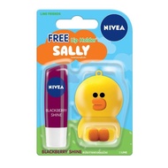 Nivea Lip Care Blackberry Shine Lip Balm Free Holder