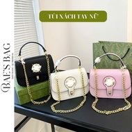 Women's handbag in matte leather with full box and card size 23cm with 2 luxurious straps to hold Ba