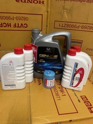 Honda น้ำมันเครื่องแท้ 0w20 4ลิตร น้ำยาหม้อน้ำแท้สีฟ้า 4ลิตร แถมกรองฮอนด้า แหวน เเท็ก